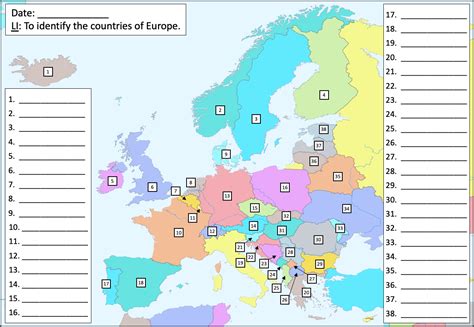 Capitals of Europe Map Quiz .